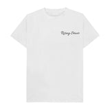 Kids White "Cursive" Short Sleeve Tee