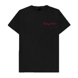 Black "Cursive" Short Sleeve Tee